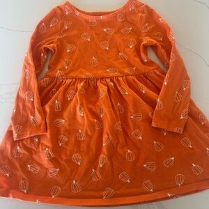 Cat & Jack Orange Pumpkin Pattern Dress